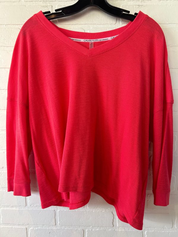 Athletic Top Long Sleeve Crewneck By Calvin Klein Performance In Red, Size: Xl Online