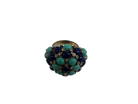 Ring Statement By Stella And Dot In Blue & Gold Online now