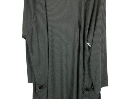 Cardigan By Clothes Mentor In Grey, Size: 3x Supply