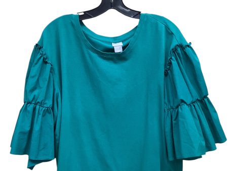 Top 3 4 Sleeve By Chicos In Green, Size: Xl Online Sale