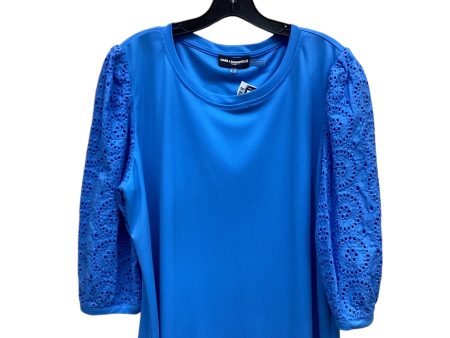 Top 3 4 Sleeve By Karl Lagerfeld In Blue, Size: Xl Online