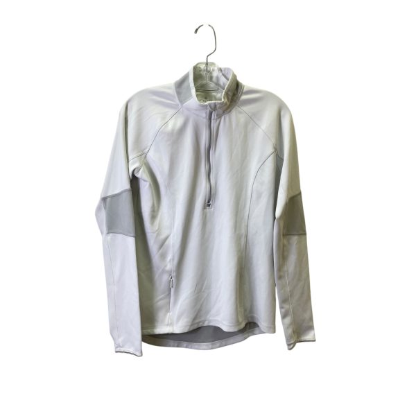 Athletic Top Ls Collar By Athleta In Cream, Size:M Discount