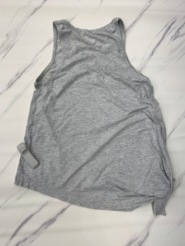 Athletic Tank Top By Lululemon In Grey, Size: 4 For Discount