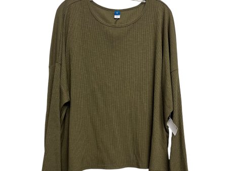 GREEN TOP LS BASIC by OLD NAVY Size:1X Hot on Sale