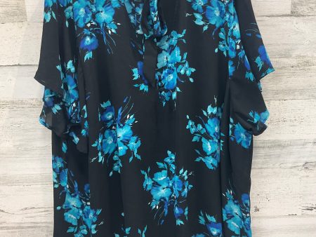 Top Short Sleeve By Torrid In Black & Blue, Size: 6 Online Hot Sale