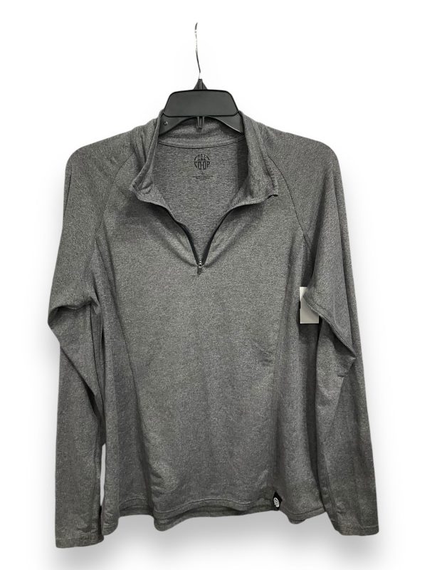 Athletic Top Long Sleeve Collar By Rei In Grey, Size: L Cheap