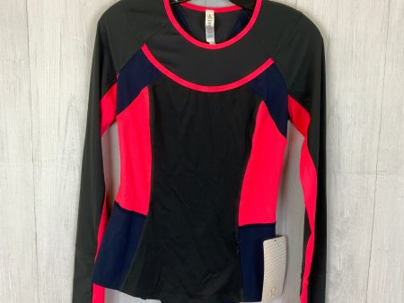 Athletic Top Long Sleeve Collar By Lululemon In Grey & Pink, Size: 4 Online