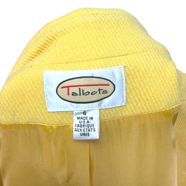 Coat Wool By Talbots In Yellow, Size: 6 Supply