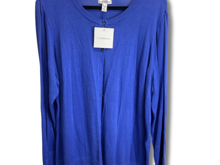 Cardigan By Croft And Barrow In Blue, Size: 2x Online