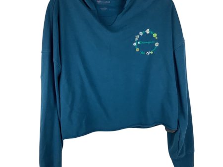 Athletic Sweatshirt Hoodie By Champion In Blue, Size: S Cheap