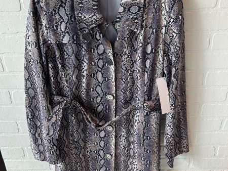 Coat Trench Coat By Michael By Michael Kors In Snakeskin Print, Size: L Hot on Sale