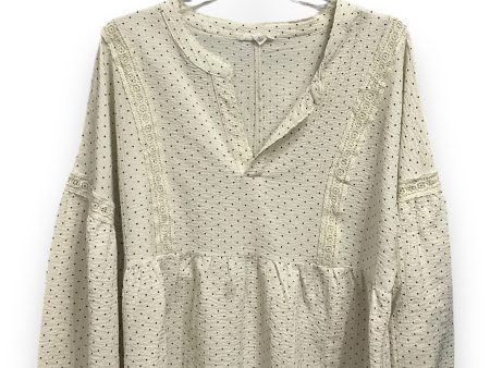 Top 3 4 Sleeve By Blu Pepper In Polkadot Pattern, Size: L Discount