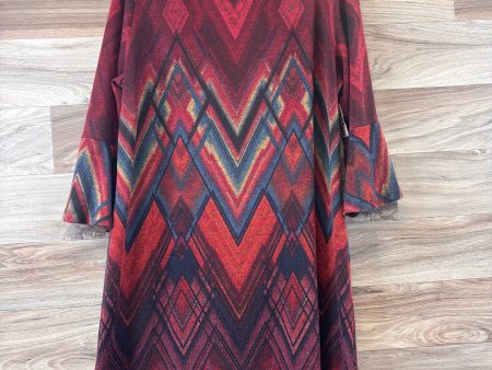 Dress Casual Midi By Clothes Mentor In Black & Red, Size: L For Sale