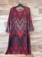 Dress Casual Midi By Clothes Mentor In Black & Red, Size: L For Sale