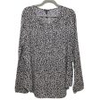 Blouse Long Sleeve By Ann Taylor In Black & Grey, Size: 20 For Sale