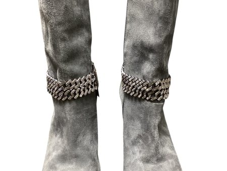 Boots Mid-calf Heels By White House Black Market In Grey, Size: 8 Fashion