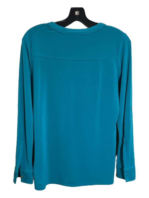 Blouse Long Sleeve By Dana Buchman In Green, Size: S on Sale