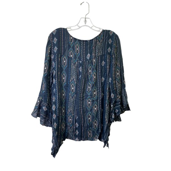 Top 3 4 Sleeve Basic By Haute Hippie In Blue, Size:L on Sale