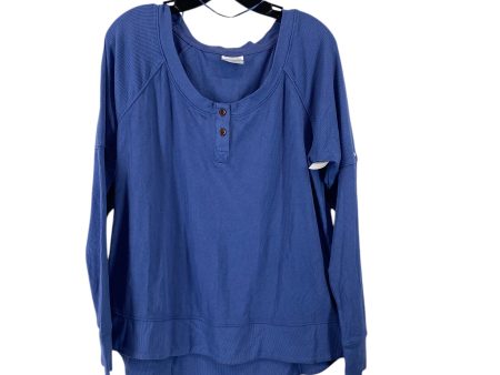 Athletic Top Long Sleeve Collar By Columbia In Blue, Size: L Discount