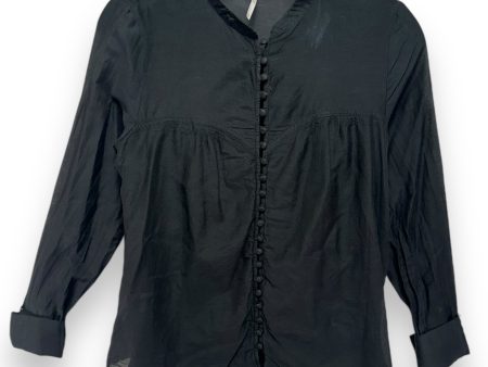 Live To Tell Silk Blouse By Free People In Black, Size: XS Discount