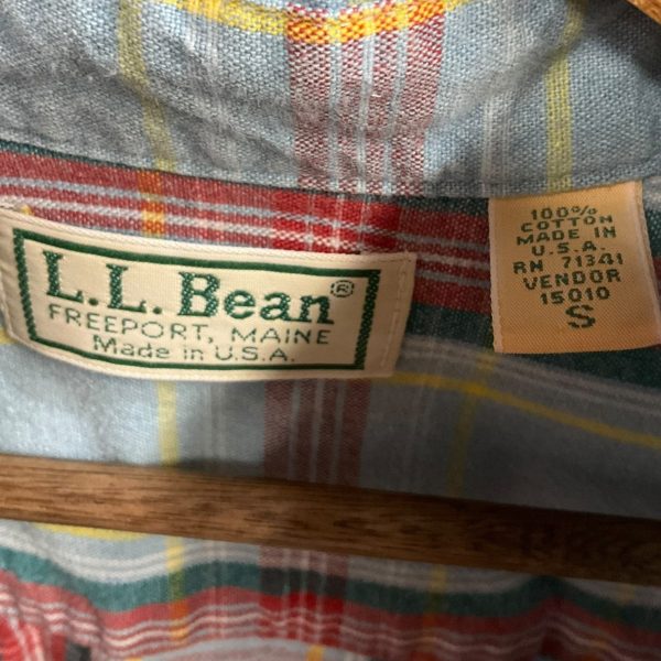 Blouse Long Sleeve By L.l. Bean In Plaid Pattern, Size: S Sale