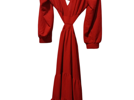 Dress Party Long By Shein In Red, Size: S Online Hot Sale