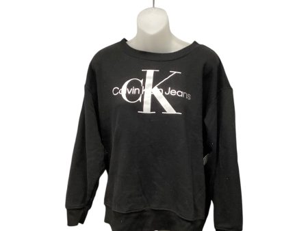 Sweatshirt Crewneck By Calvin Klein In Black, Size: Xl Supply