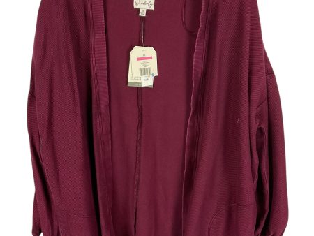 Cardigan By Wonderly In Red, Size: Xl Online Sale