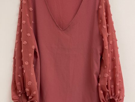 Top Long Sleeve By Pink Lily In Pink, Size: L For Discount