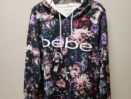 Sweatshirt Hoodie By Bebe In Floral Print, Size: L For Sale