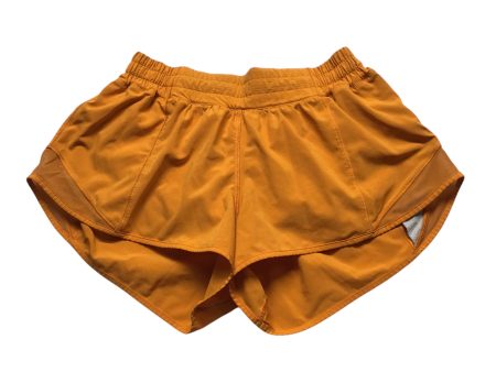 Athletic Shorts By Lululemon In Orange, Size: 6 For Cheap