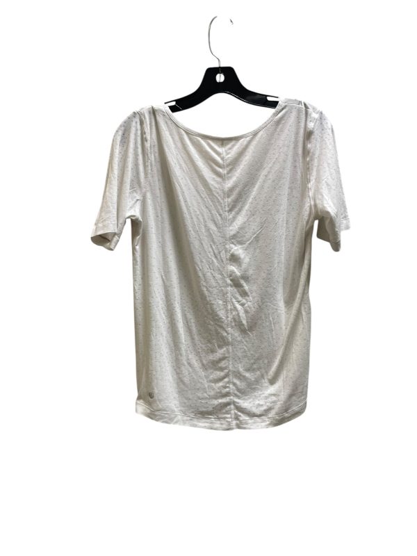 Athletic Top Short Sleeve By Lululemon In White, Size: 6 For Discount