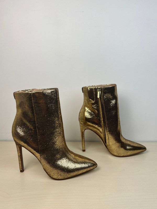 Boots Ankle Heels By Sam Edelman In Gold, Size: 7.5 For Discount