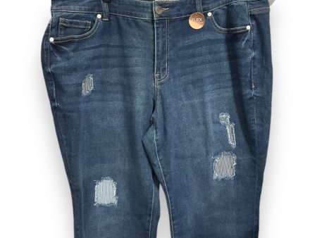 Capris By Lane Bryant In Blue Denim, Size: 18 Discount