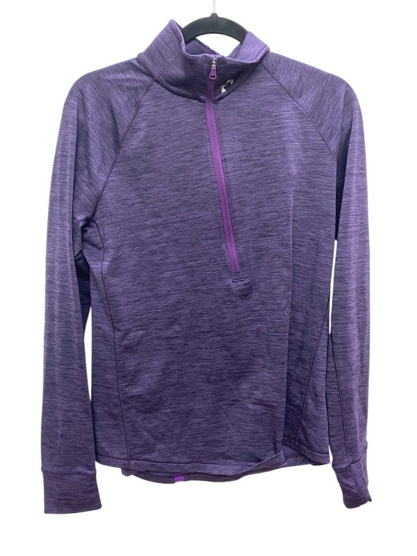 Athletic Top Long Sleeve Collar By Under Armour In Purple, Size: Xl on Sale