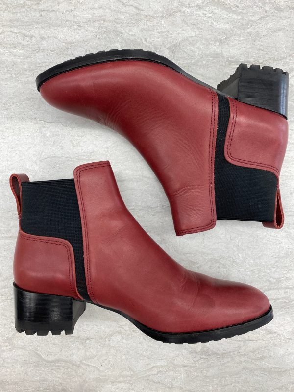 Boots Ankle Heels By Madewell In Red, Size: 6.5 For Discount