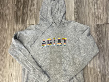 Sweatshirt Hoodie By Ariat In Grey, Size: L Supply