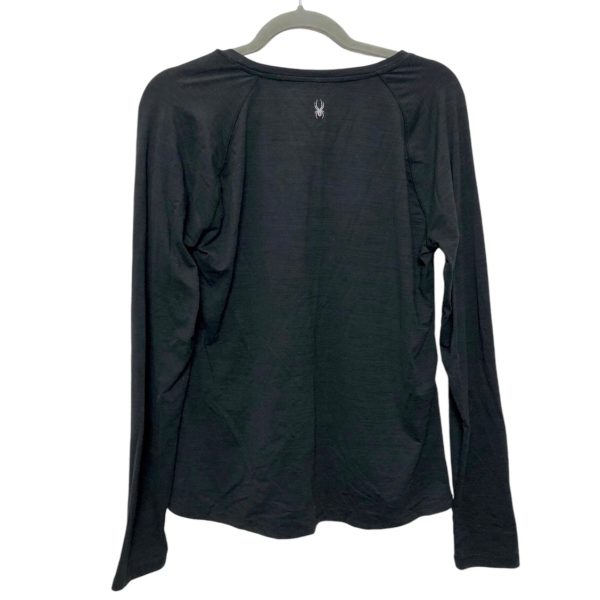 Athletic Top Long Sleeve Crewneck By Spyder In Black, Size: L Online Sale