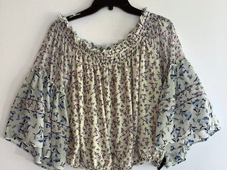 Top Long Sleeve By Free People In Floral Print, Size: S Online Sale