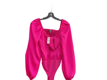 Bodysuit By Express In Pink, Size: Xs For Discount