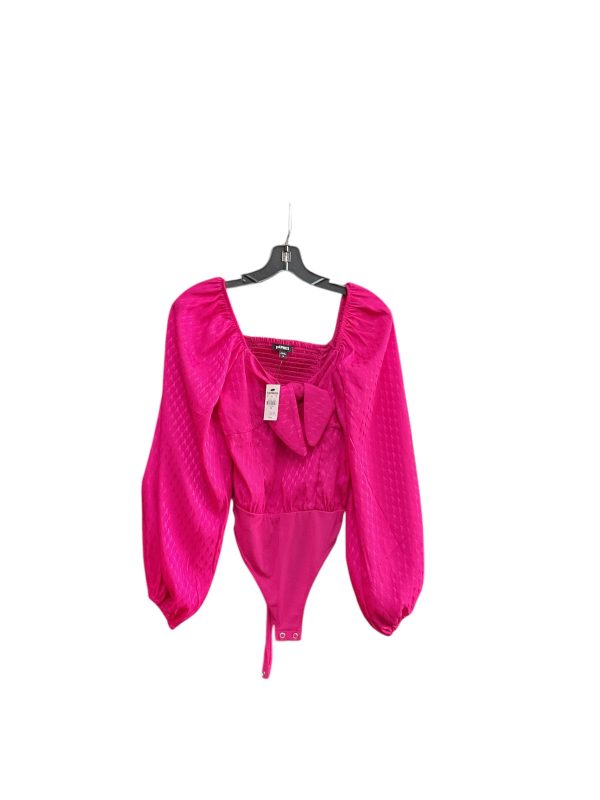 Bodysuit By Express In Pink, Size: Xs For Discount