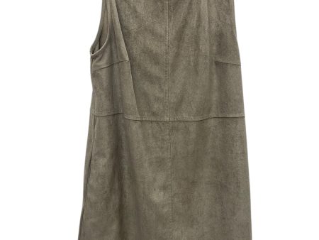 Dress Casual Midi By Very J In Taupe, Size: L For Sale