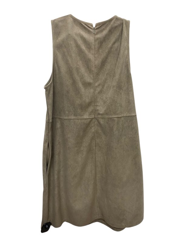 Dress Casual Midi By Very J In Taupe, Size: L For Sale