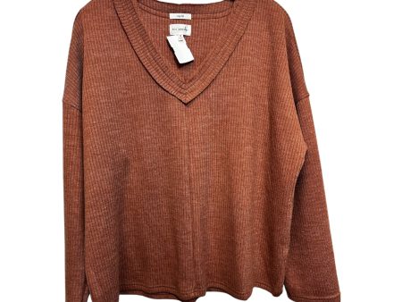 Top Long Sleeve By Blu Pepper In Salmon, Size: M on Sale