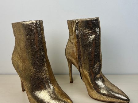 Boots Ankle Heels By Sam Edelman In Gold, Size: 7.5 For Discount