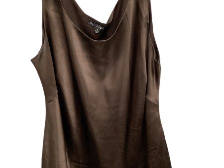 Blouse Sleeveless By Lafayette 148 In Brown, Size: 18 Online now