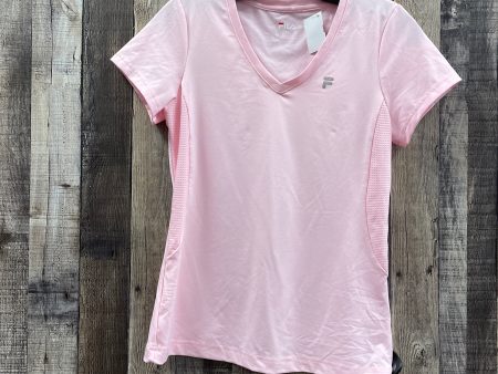 Athletic Top Short Sleeve By Fila In Pink, Size: S Online now