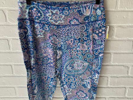 Athletic Leggings Capris By Talbots In Blue & Pink, Size: 8p Supply