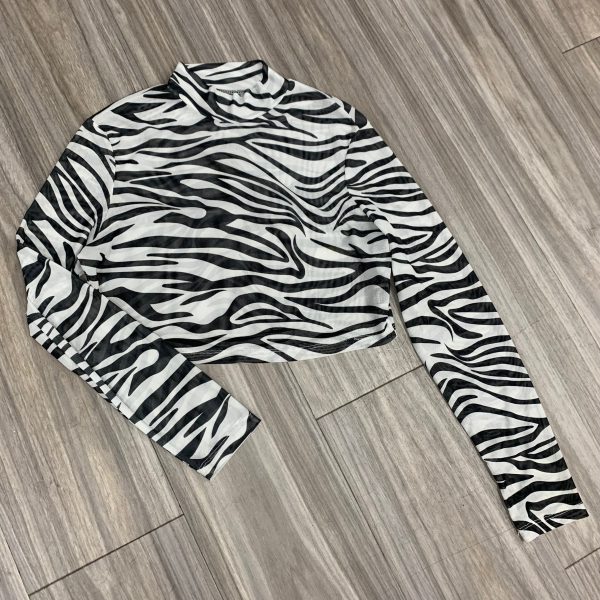 Mesh Top Long Sleeve By Shein In Bengals Animal Print, Size: Xl For Discount