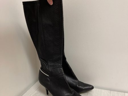 Boots Mid-calf Heels By Calvin Klein In Black, Size: 8.5 Cheap